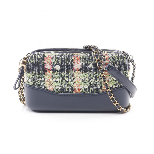 Chanel Gabrielle Fabric Leather Shoulder Bag