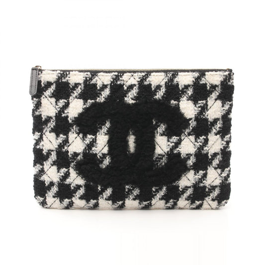 Chanel Fabric Coco Mark Clutch Bag