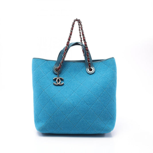 Chanel Wool Leather Matelasse Tote Bag A66709