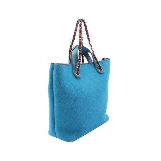 Chanel Wool Leather Matelasse Tote Bag A66709