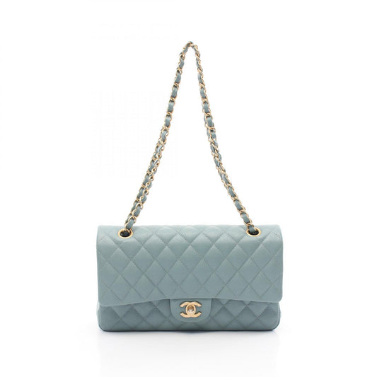 Chanel Leather Matelasse W Flap Shoulder Bag