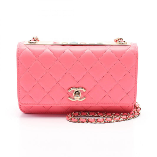 Chanel Matelasse Leather Shoulder Bag Pink