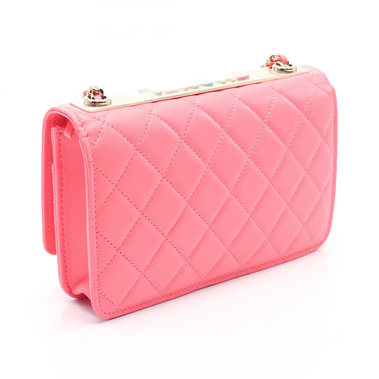Chanel Matelasse Leather Shoulder Bag Pink