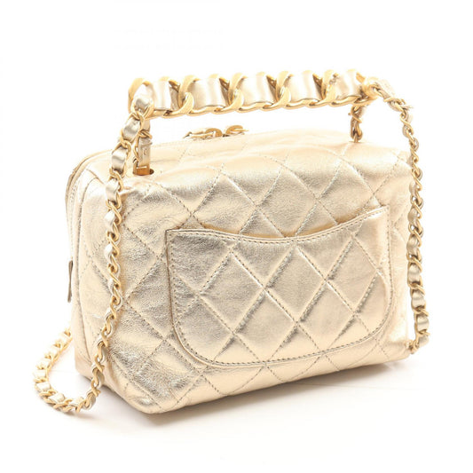 Chanel Matelasse Leather Shoulder Bag Gold