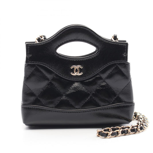 Chanel Leather Chain Clutch Shoulder Bag