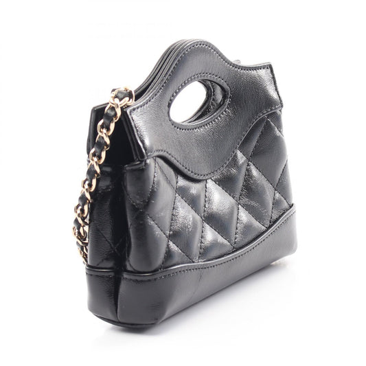 Chanel Leather Chain Clutch Shoulder Bag