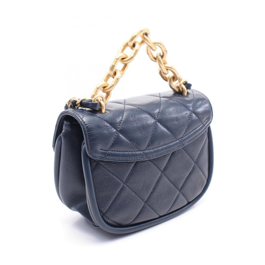 Chanel Matelasse Leather Shoulder Bag Navy