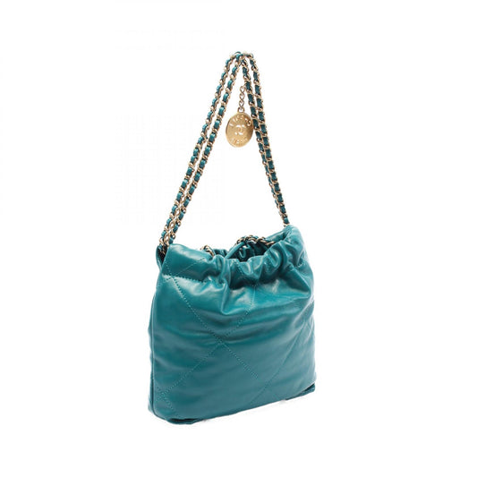 Chanel 22 Mini Leather Shoulder Bag Green