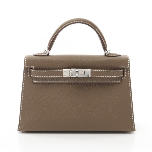 Hermes Mini Kelly 2 Etoupe Handbag