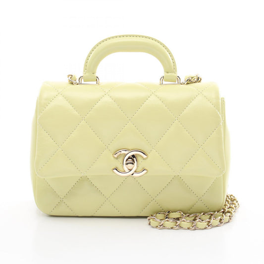 Chanel Mini Matelasse Leather Top Handle Bag