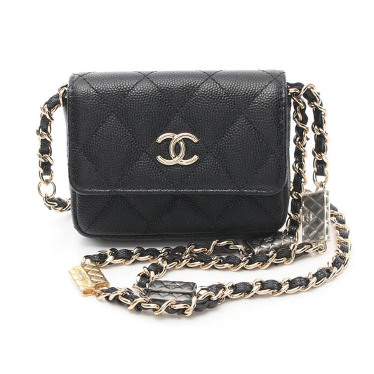 Chanel Mini Matelasse Shoulder Bag Black