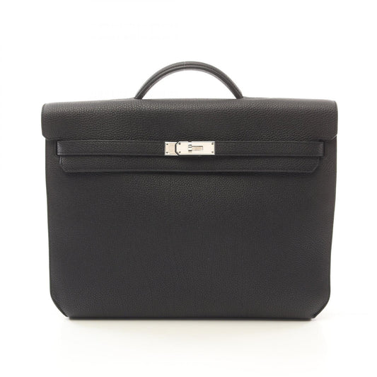 Hermes Kelly Depeche 36 Briefcase Black