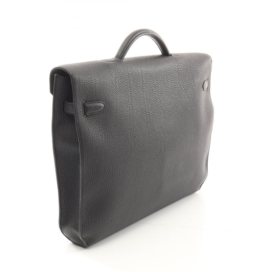 Hermes Kelly Depeche 36 Briefcase Black