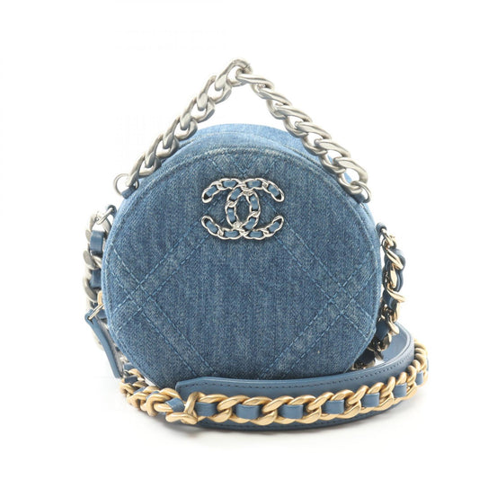 Chanel 19 Denim Leather Shoulder Bag AP0945