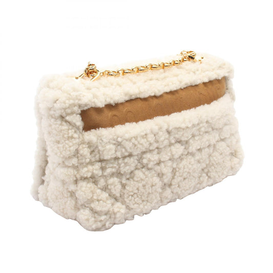 Dior CARO Sheepskin Shearling Shoulder Bag