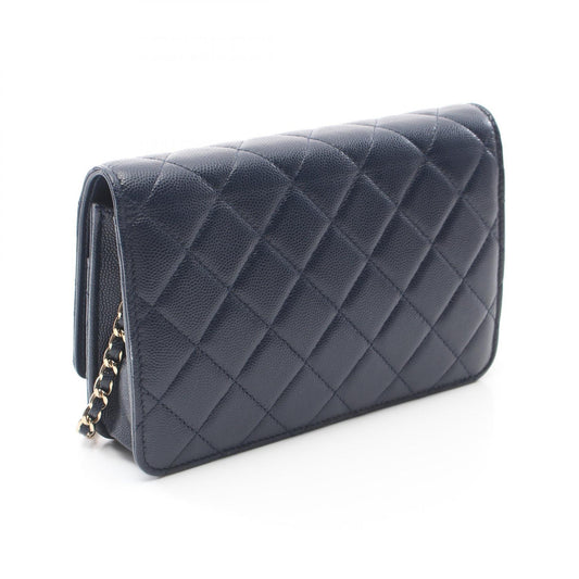 Chanel Matelasse Leather Chain Wallet Shoulder Bag