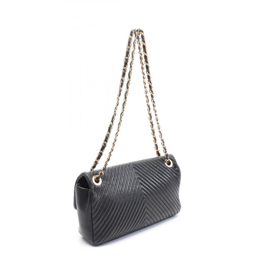 Chanel Chevron V-Stitch Leather Shoulder Bag