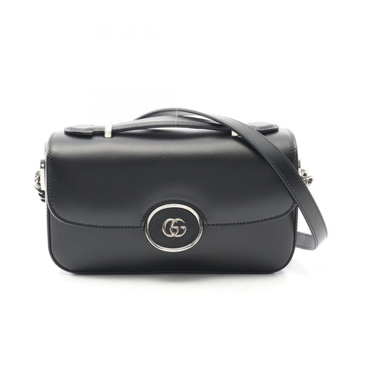 Gucci Double G Leather Shoulder Bag