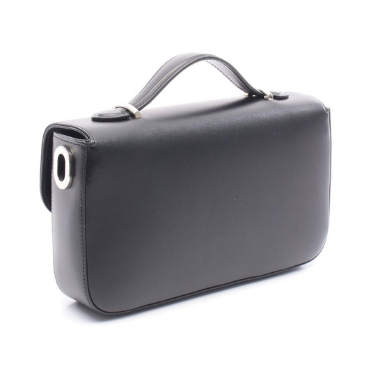 Gucci Leather Petit GG Shoulder Bag Black