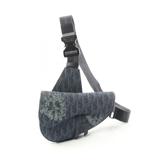 Dior TEARS Saddle Waist Bag Canvas Navy