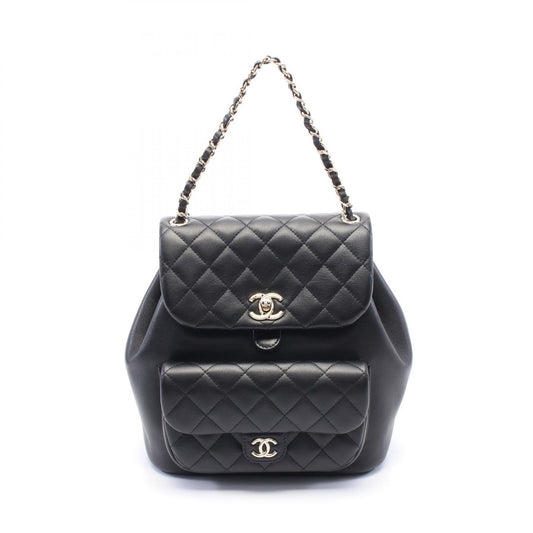 Chanel Lambskin Matelasse Backpack Black