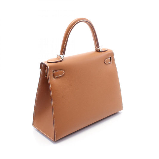 Hermes Kelly 28 Gold Handbag Brown