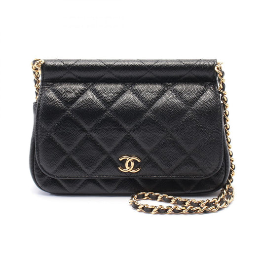 Chanel Leather Shoulder Bag Black