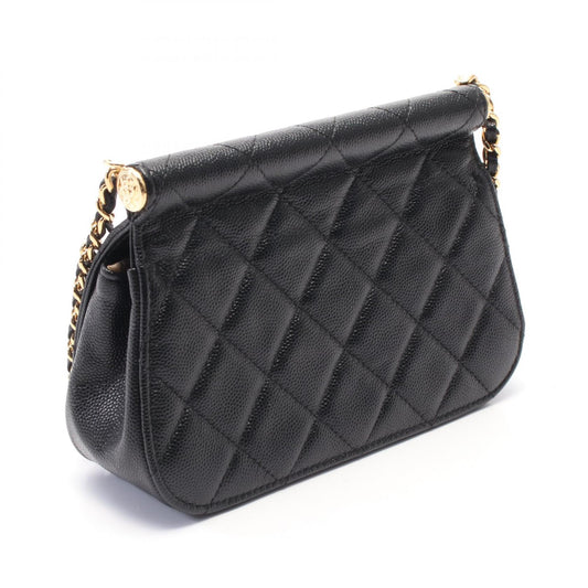 Chanel Leather Shoulder Bag Black
