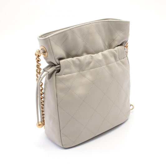 Chanel Leather Matelasse Shoulder Bag Green