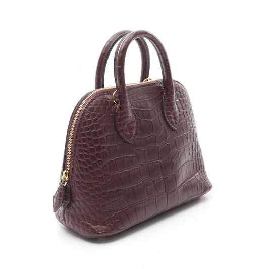 Hermes Bolide 1923 Mini Rouge Ash Alligator Handbag