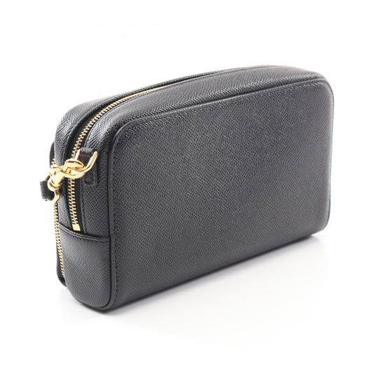 Dior Leather Caro Double Pouch Shoulder Bag