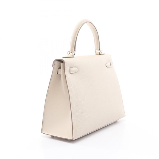 Hermes Kelly 25 Handbag White