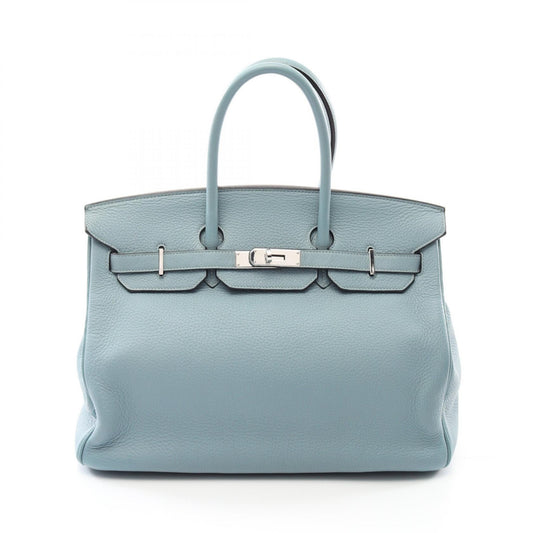 Hermes Birkin 35 Leather Handbag Blue