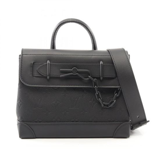 Louis Vuitton Steamer PM Handbag Black Leather