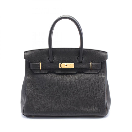 Hermes Birkin 30 Leather Handbag Black