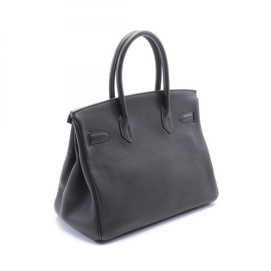 Hermes Birkin 30 Leather Handbag Black