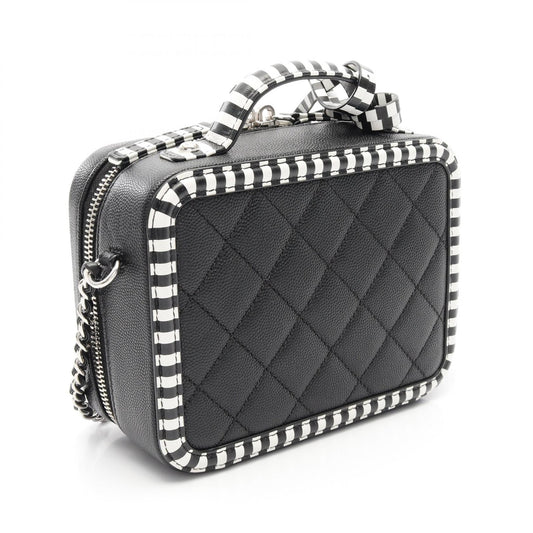 Chanel CC Filigree Small Vanity Bag Leather