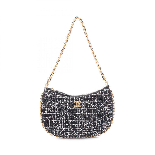 Chanel Coco Mark Fabric Shoulder Bag AS4378