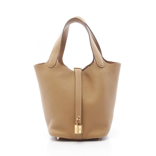 Hermes Picotin PM Biscuit Handbag Brown