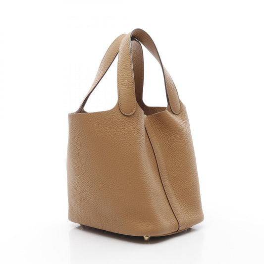 Hermes Picotin PM Biscuit Handbag Brown