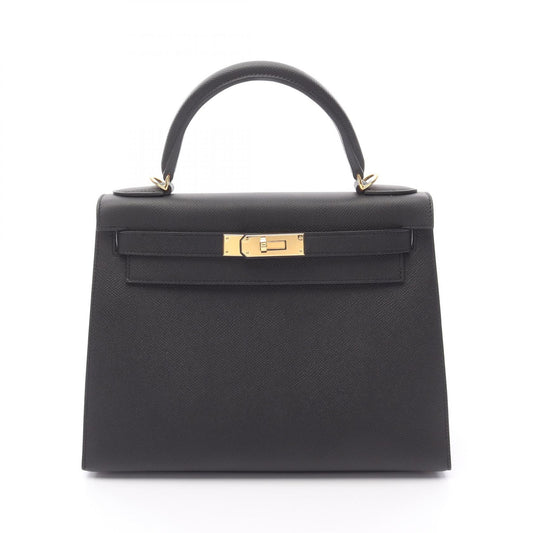 Hermes Kelly 28 Handbag Black Leather