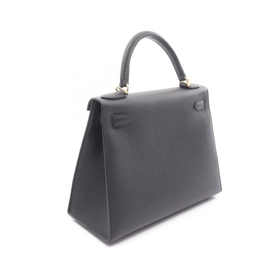 Hermes Kelly 28 Handbag Black Leather