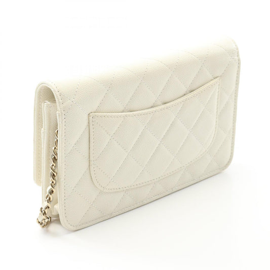 Chanel Matelasse Leather Shoulder Bag White