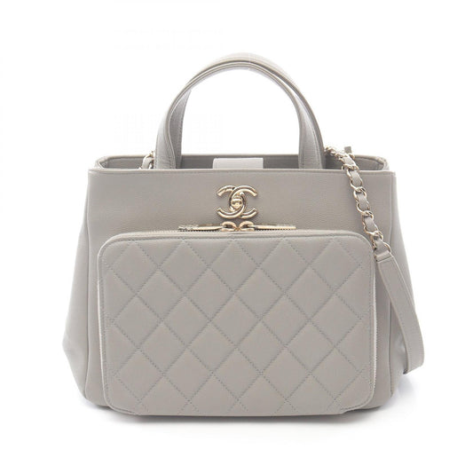 Chanel Business Affinity Shoulder Bag Gray