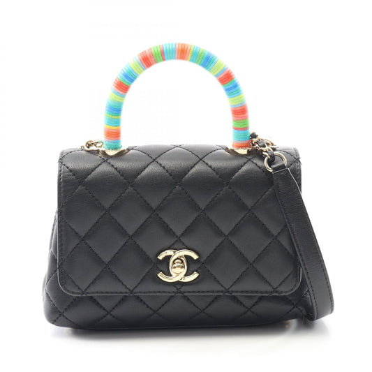 Chanel Coco Handle XXS Lambskin Handbag Black