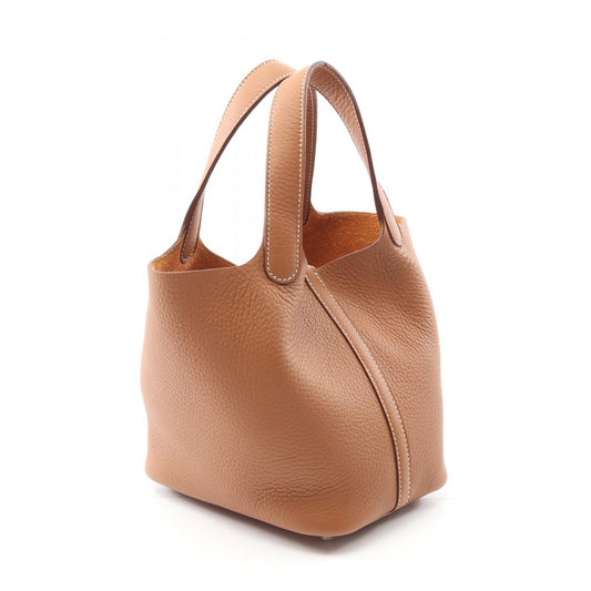 Hermes Picotin Lock PM Leather Handbag Brown