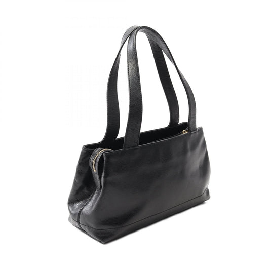 Chanel Coco Mark Tote Bag Leather Black