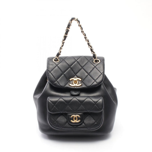 Chanel Leather Matelasse Backpack Black