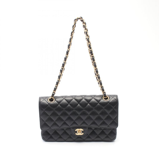 Chanel Matelasse W Flap Shoulder Bag Leather