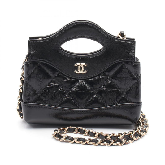 Chanel Leather Chain Clutch Shoulder Bag AP3875